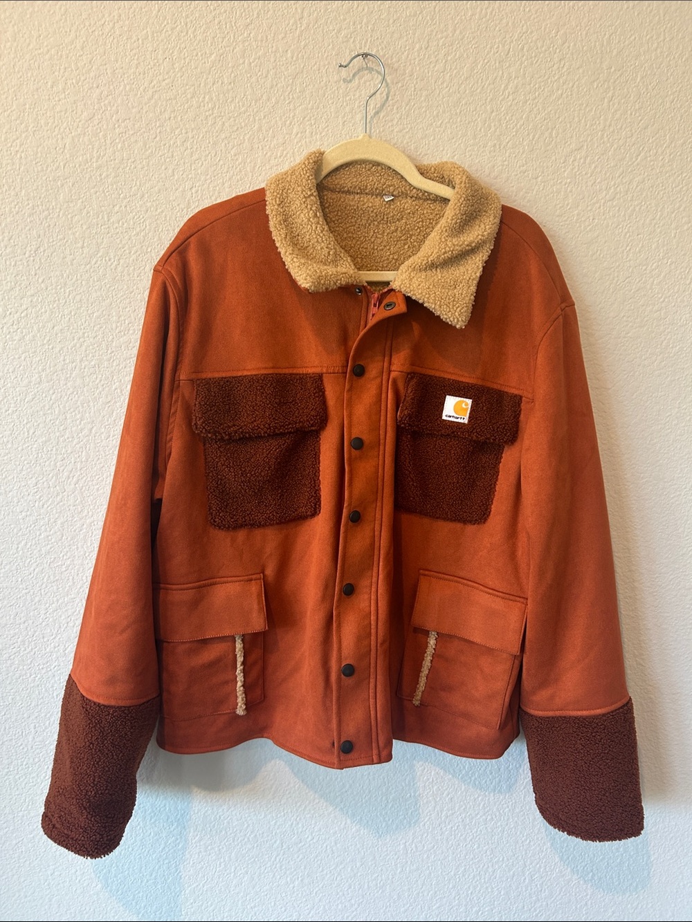 Carhartt Men’s Sherpa-Lined Orange Work‎ Jacket size 2x